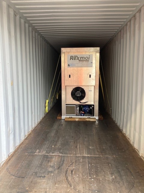Whiteware in container for export